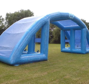 water slides and water games