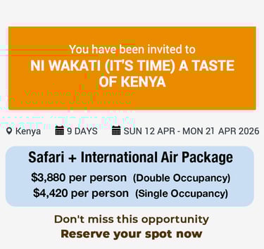 A Taste of Kenya travel package price