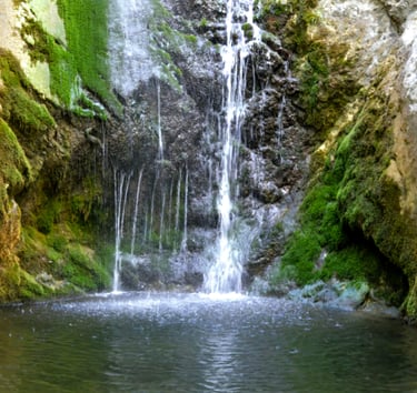 a waterfall in Platres during a Cyprus nature photography tour 