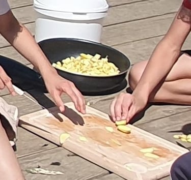 cuisine au jardin de la récolte