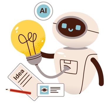 Petit robot représentant l'intelligence artificielle / IA