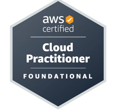 AWS Certified Cloud Practitioner Foundational badge for core cloud knowledge