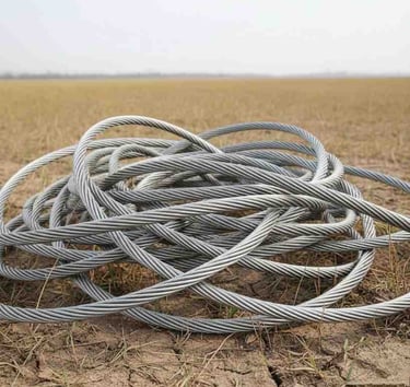 “Close-up view of aluminium conductor strands showing texture and conductivity quality”