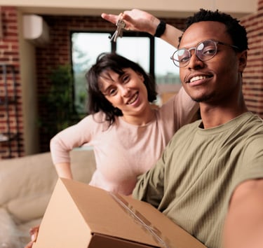 First time home buyer young couple