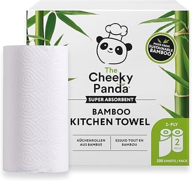 a paper towel with a panda bear on it