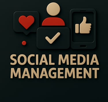 Calendar, gear icon, and social network bubbles symbolizing social media scheduling and management s