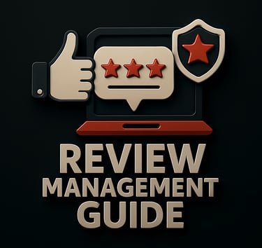 Speech bubble with star rating icon representing online review monitoring and reputation management