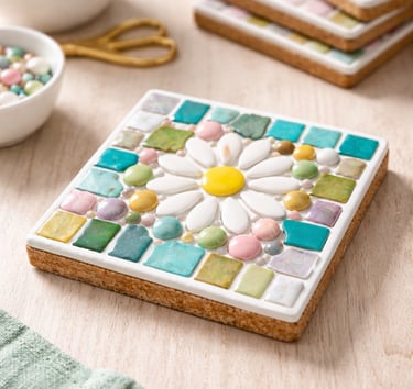 mosaic coaster hen party workshop