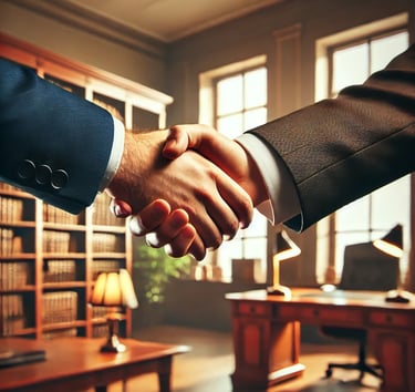 shaking hands after deal negociations