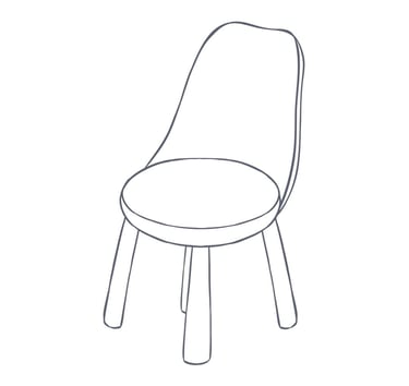 A stool with high back support