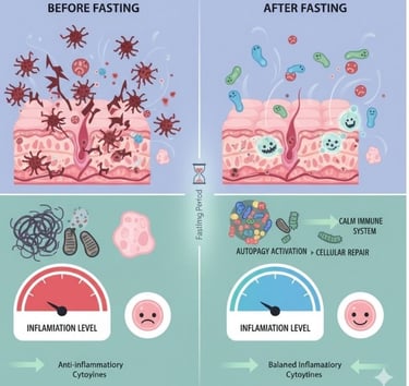 🧬 How Fasting Calms the Immune System in Psoriasis and Eczema