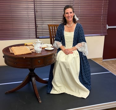Actor posing as Abigail Adams