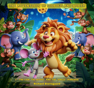 A lion and mouse dancing at a party