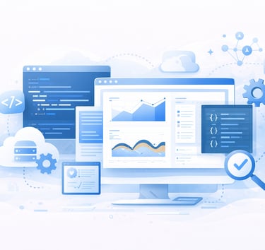 Digital UI image illustrations for software company