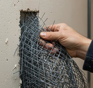 Expert sealing rodent entry point with steel mesh