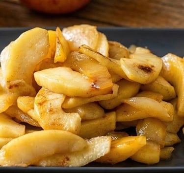 How to make snacks with caramelized apples