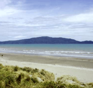 image of Looking across Waikanae Beach to Kapiti Island