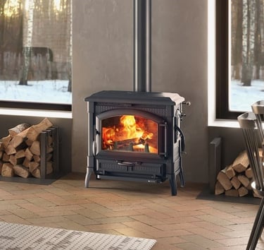 estufa de leña la nordica extraflame isotta evo