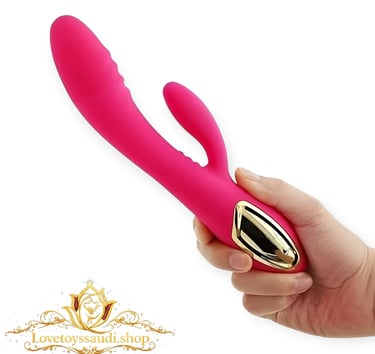 هزاز أرنب وردي فاخر بقاعدة ذهبية - أحدث منتجات زوجية مع خدمة توصيل لجميع مناطق السعودية