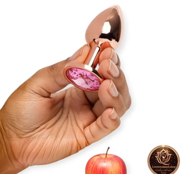 سدادة روز جولد فاخرة بكريستال وردي - متجر أدوات زوجية يدعم الدفع عند الاستلام