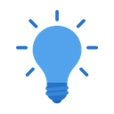 blå idélampa transparant bakgrund