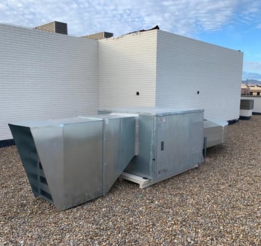 Sistema de ventilación en una azotea