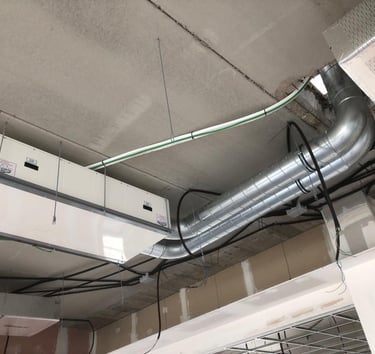 sistema de ventilación en una nave logistica