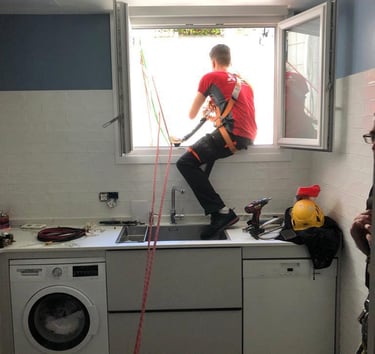 Reparación de split en una comunidad de vecinos 