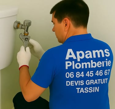 remplacement robinet d arret toilette wc urgence fuite plomberie plombier Tassin 69160