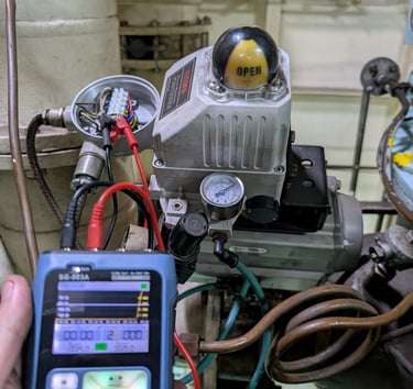Calibration of Positioner after new replacement complete for Inert gas Generator