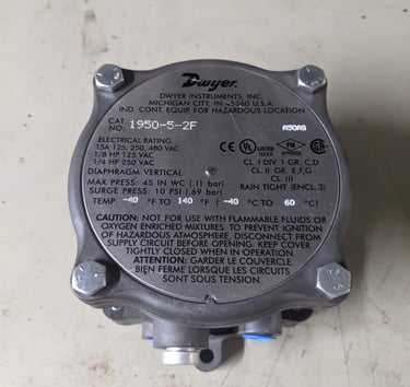 Low Low pressure switch for IG Main Line for Inert Gas Generator