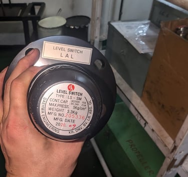 Level Switch (Float Type) for Deck Water Seal on Inert Gas generator