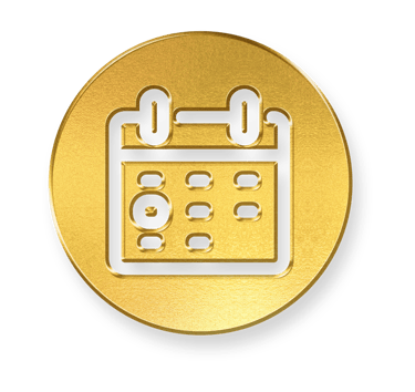 Icône calendrier pour l'optimisation du temps et la gestion d'agenda - CMS Organisation & Gestion