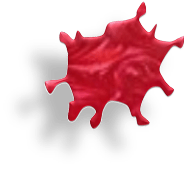 3D Blood splotch designed by Debbie Dunn using PowerPoint