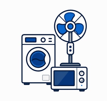 Electronics and electrical goods suitable for boxed and palletised transport for 24ft lorry delivery