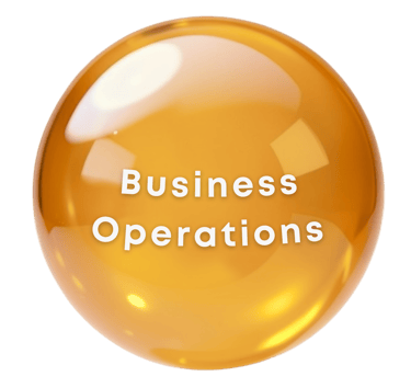 Business Operations - on orange marble