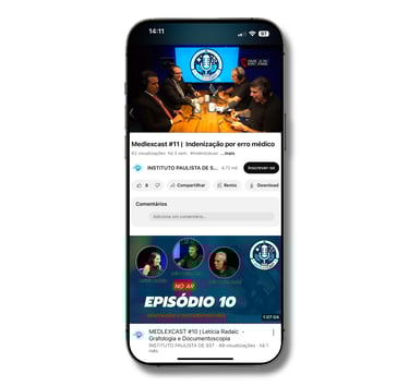 Imagem de celular MedLexCast OES Advogados