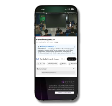 Imagem de celular referente ao 1º Encontro do AgroFaap OES Advogados