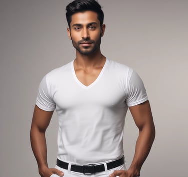 a man sitting on a chair in a room