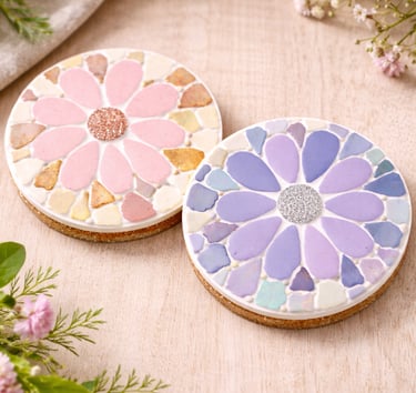 mosaic coaster hen party workshop