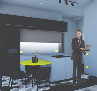 Konkurso structum interjeras: virtuvė