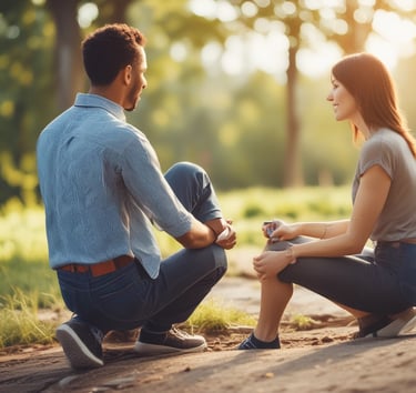 A peaceful outdoor setting for youth engagement activities.