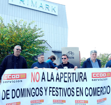 Concentración contra aperturas comerciales en domingo o festivo