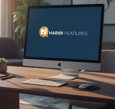 Habibi Headline logo and Brand Identity Design by : ManteghStudio