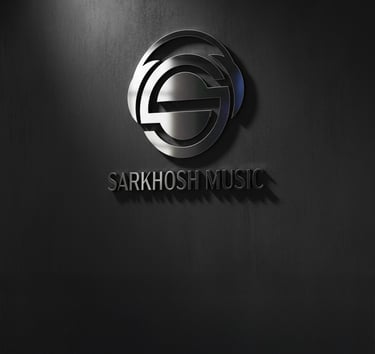 Sarkhosh Music 3d logo design mockup- design by : Mantegh Studio