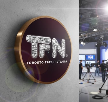 TFN Logo , indoor blade sign by : ManteghStudio