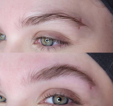 conheça o antes e depois da nossa nano pigmentação de sobrancelhas, o tratamento mais buscado.