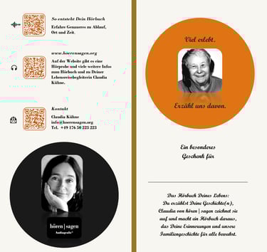 Geschenkkarte für eine Audiografie zur Versandanforderung