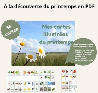carte illlustrée printemps