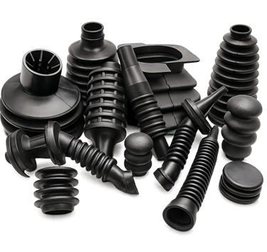 folded rubber bellows